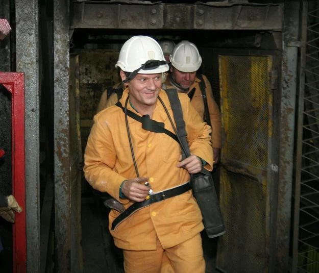 Donald Tusk w KWK Bobrek w Bytomiu, fot. Adrian Slazok Donald Tusk w KWK Bobrek w Bytomiu, fot. Adrian Slazok