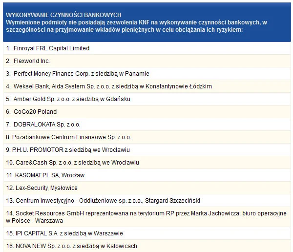 Źródło: knf.gov.pl Źródło: knf.gov.pl