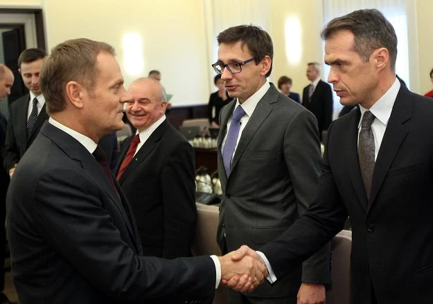 Z prawej minister transportu Sławomir Nowak
