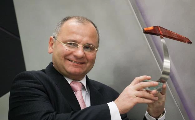 Stanisław Wedler, prezes Tylko Piłka, podczas debiutu na NewConnect