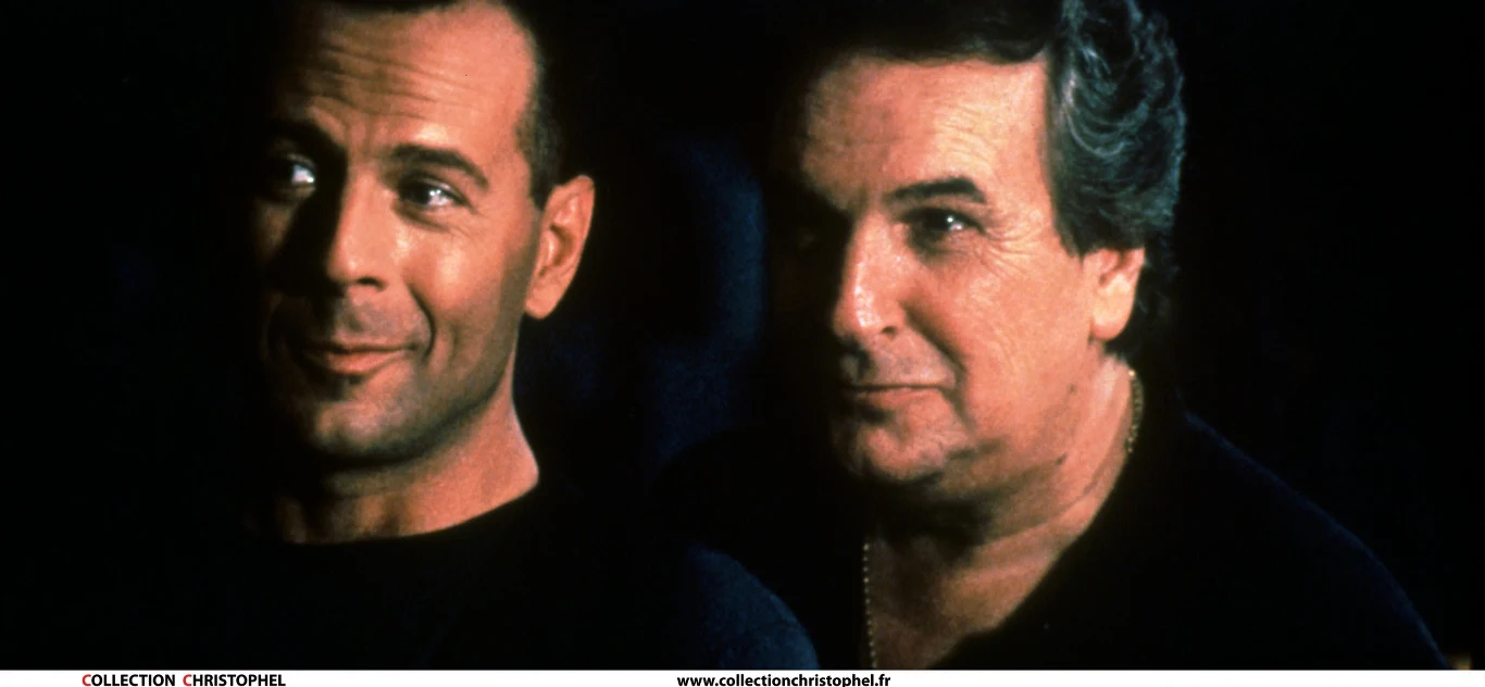 Z Brucem Willisem w scenie z filmu "Hudson Hawk"