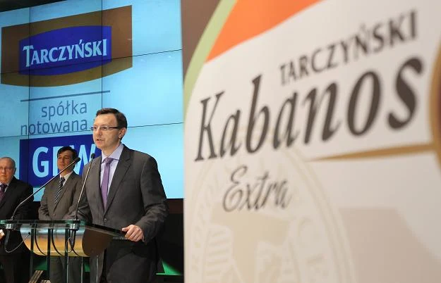 Krzysztof Wachowski, wiceprezes spółki podczas debiutu spółki Tarczyński. na GPW