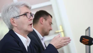 Były minister finansów Mirosław Gronicki (L) oraz ekonomista Janusz Jankowiak