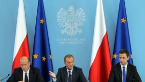 Od lewej: Jacek Rostowski, Donald Tusk, Władysław Kosiniak-Kamysz