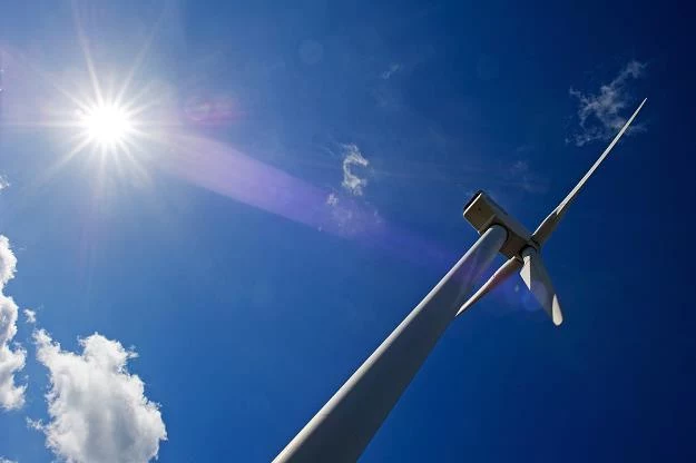 Turbina wiatrowa w Kleinpelsen, wschodnie Niemcy