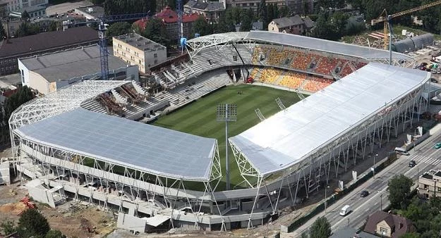 Stadion w Bielsku-Białej w budowie. Fot. Podbeskidzie