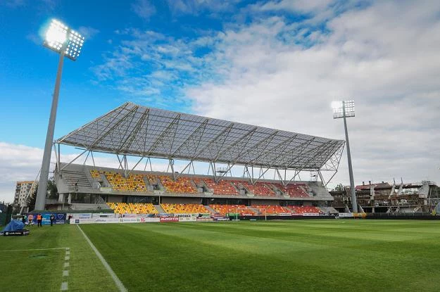Stadion w Bielsku-Białej w budowie. Fot. Podbeskidzie