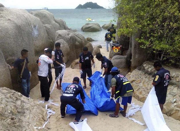 Plaża na wyspie Koh Tao w prowincji Surat Thani. Tam zabito dwóch turystów