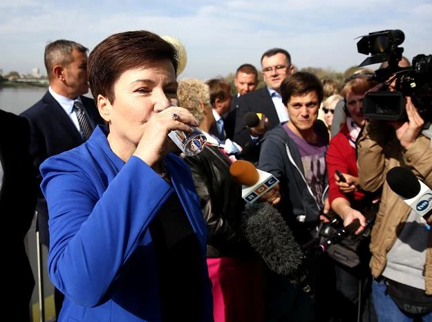 Prezydent Warszawy Hanna Gronkiewicz-Waltz oraz zaproszeni goście zwiedzili "Grubą Kaśkę"