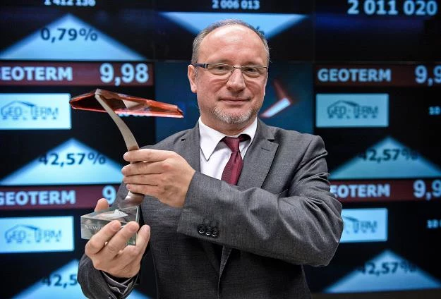 Bogdan Dubaj, prezes GEO-TERM Polska,  podczas debiutu akcji spółki na NewConnect