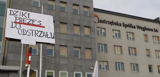 Pikieta matek, żon i dzieci górników z Jastrzębskiej Spółki Węglowej
