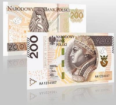 Banknot 200 zł ze zmodernizowanymi zabezpieczeniami