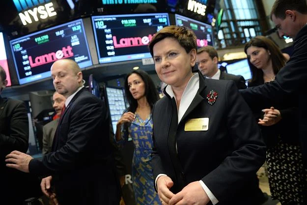 Premier Beata Szydło odwiedziła gmach nowojorskiej giełdy Premier Beata Szydło odwiedziła gmach nowojorskiej giełdy