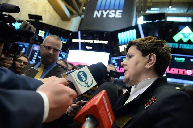 Premier Beata Szydło odwiedziła gmach nowojorskiej giełdy Premier Beata Szydło odwiedziła gmach nowojorskiej giełdy