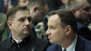 Piotr Duda (L), Andrzej Duda, prezydent RP. Fot. Tomasz Jodłowski