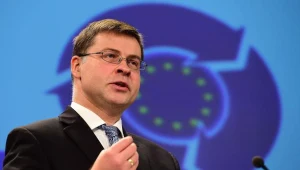 Valdis Dombrovskis, wiceprzewodniczący Komisji Europejskiej ds. euro
