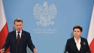 Premier B. Szydło i minister spraw wewnętrznych i administracji M. Błaszczak, fot. Radek Pietruszka