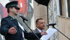 Sławomir Siwy (L), ZZ Celnicy.PL i Marian Banaś, MF. Fot.Witold Rozbicki