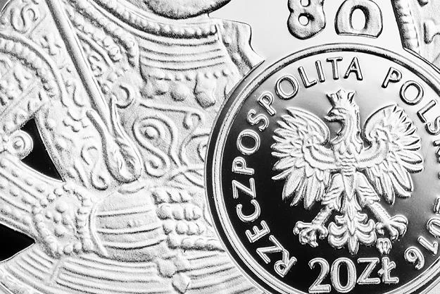 Historia Monety Polskiej - szeląg, talar Stefana Batorego, detal rewersu