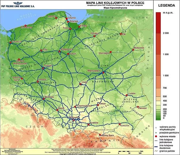 Aktualny stan sieci kolejowej w Polsce (fot. PKP PLK)