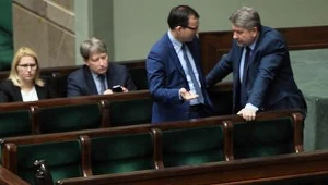 Poseł PO Michał Szczerba podczas debaty nad obywatelskim projektem ustawy "Emerytura bez podatku"