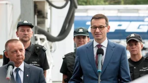 Marian Banaś (L) i Mateusz Morawiecki (2P) /fot. Lech Muszyński