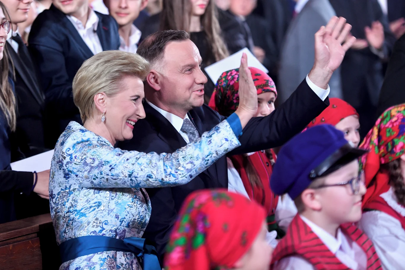 Para prezydencka: Agata Kornhauser-Duda i Andrzej Duda Para prezydencka: Agata Kornhauser-Duda i Andrzej Duda