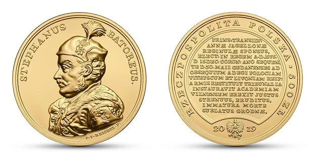 Skarby Stanisława Augusta - Stefan Batory, 500 zł, rewers (L) i awers (P)