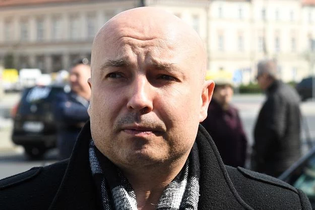 Reprezentant protestujących taksówkarzy Rafał Piotr Jurek