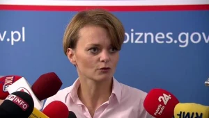 Jadwiga Emilewicz, minister przedsiębiorczości. Źródło: TVN24 / Dostawca: x-news