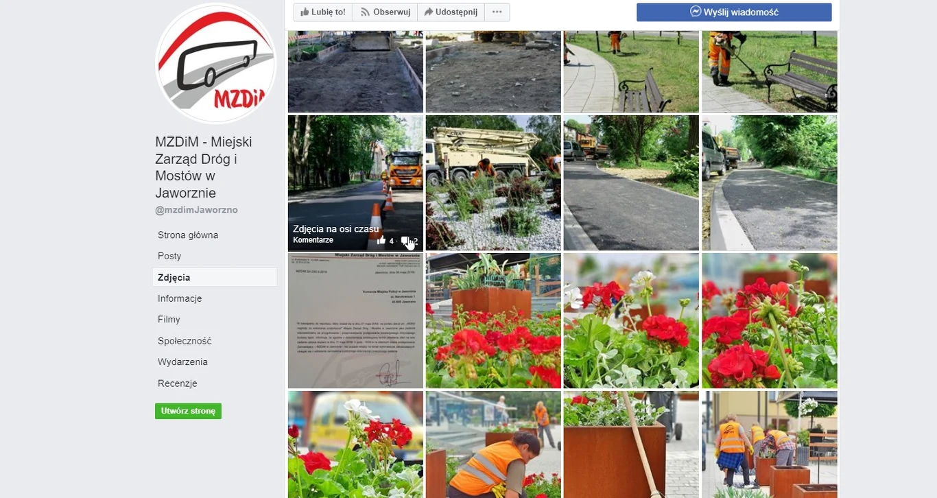 Facebookowa strona Zarządu Dróg i Mostów w Jaworznie wygląda jak strona zakładu miejskiej zieleni Facebookowa strona Zarządu Dróg i Mostów w Jaworznie wygląda jak strona zakładu miejskiej zieleni