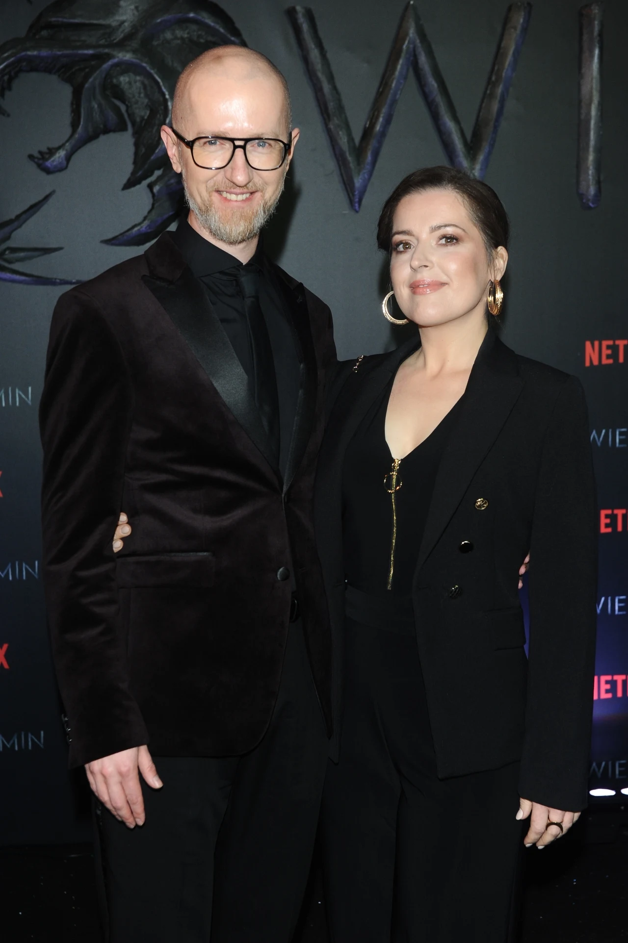 Tomasz Bagiński z żoną