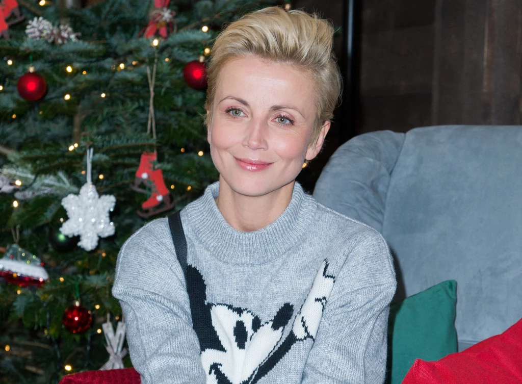 Katarzyna Zielińska na spotkaniu świątecznym w 2018 roku