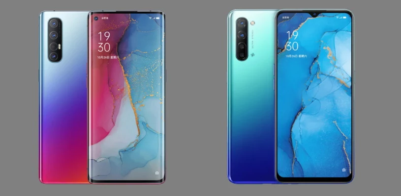 ​Oppo  Reno3 Pro 5G (po lewej) i Reno3 5G