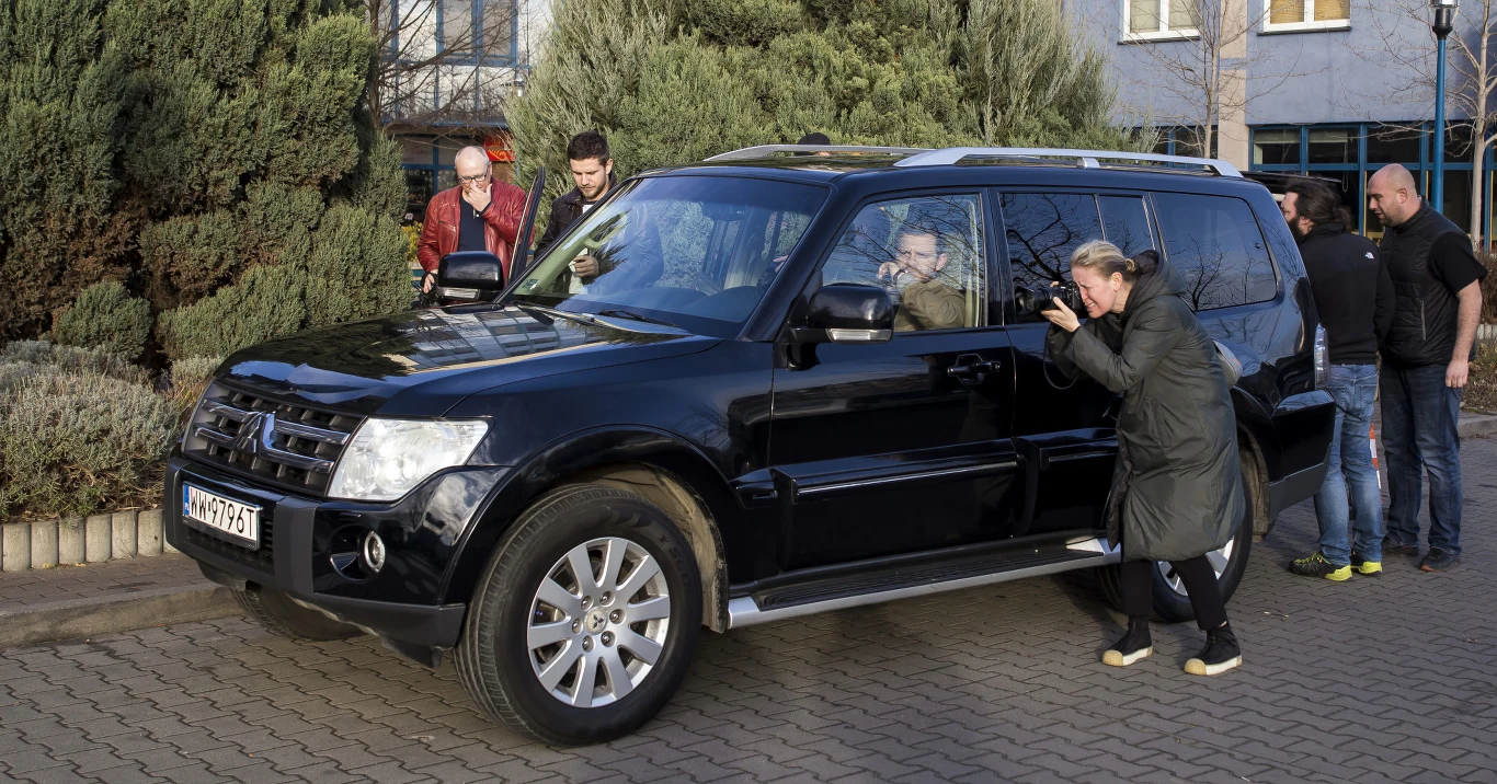 Rafał Zawierucha na planie filmowym Rafał Zawierucha na planie filmowym