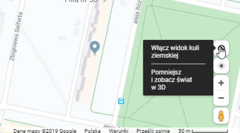 Oto jak włączyć widok kuli ziemskiej