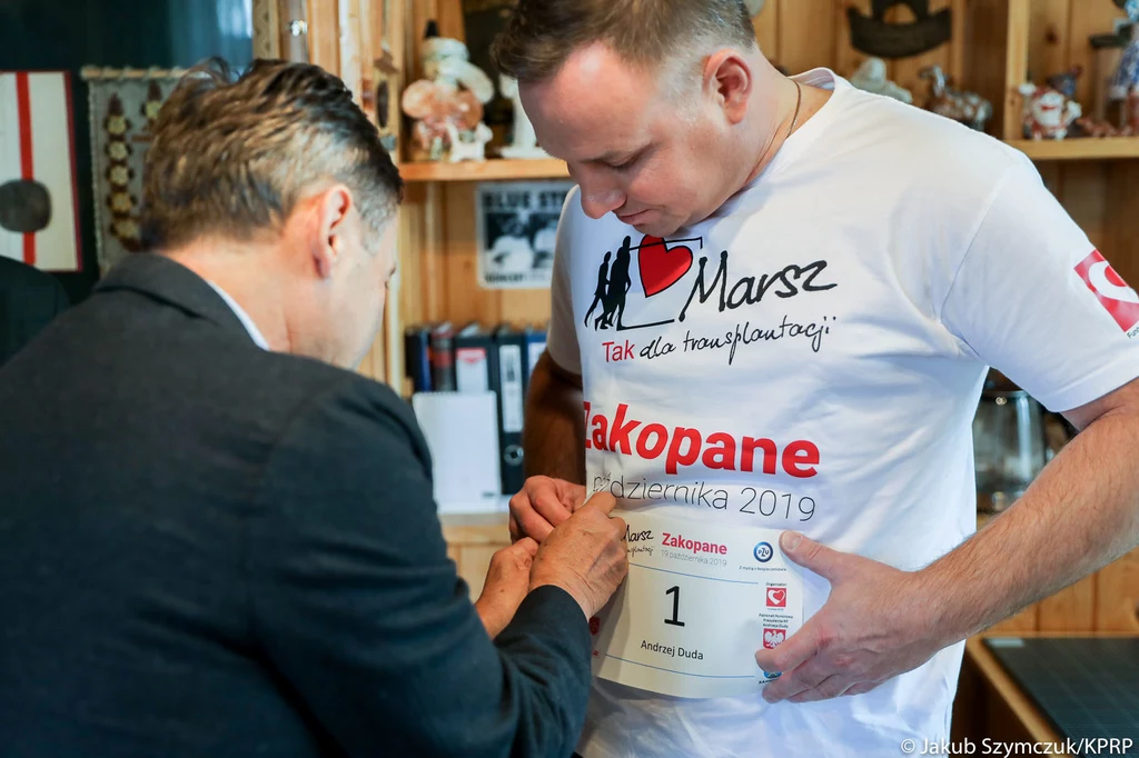 Prezydent podczas marszu Nordic Walking w Zakopanem pod hasłem "TAK dla transplantacji” Prezydent podczas marszu Nordic Walking w Zakopanem pod hasłem "TAK dla transplantacji”