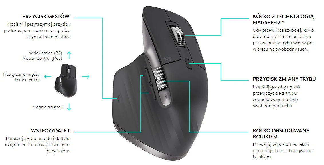 Domyślne ustawienia przycisków myszy Domyślne ustawienia przycisków myszy