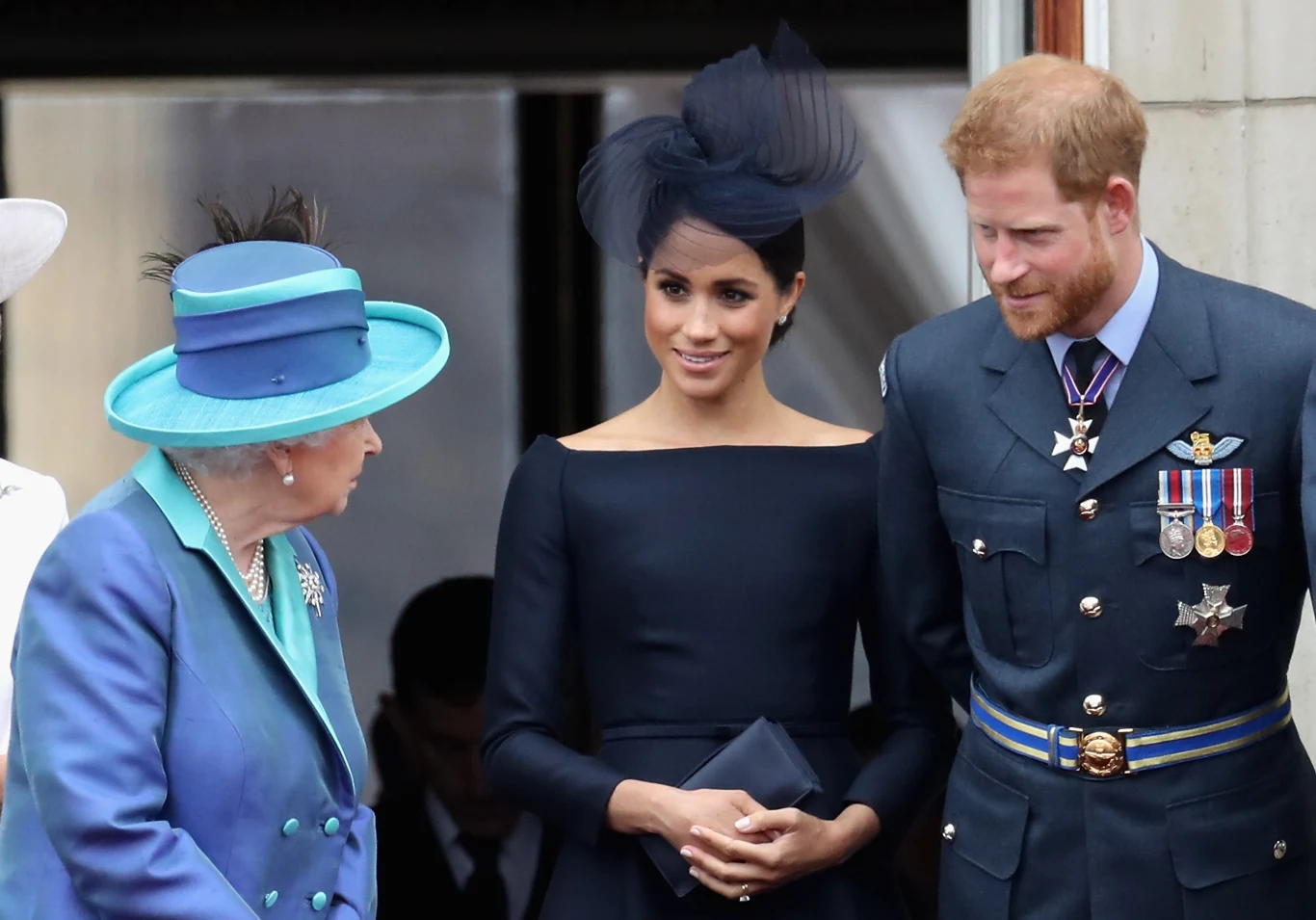 Królowa Elżbieta II, Meghan Markle i książę Harry Królowa Elżbieta II, Meghan Markle i książę Harry