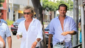 Rod Stewart z synem Seanem w Los Angeles w 2015 r.