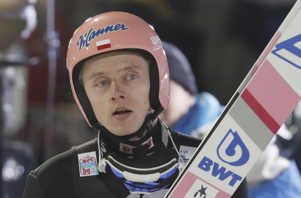 Dawid Kubacki podczas zawodów w Bischofshofen Dawid Kubacki podczas zawodów w Bischofshofen