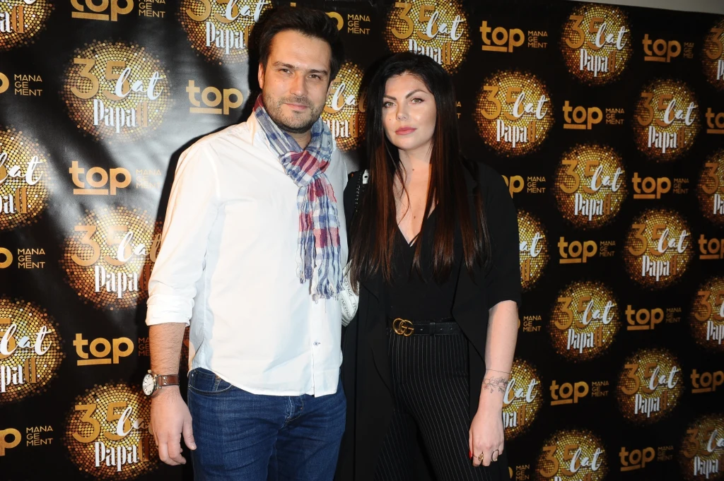 Michał Lesień z żoną Michał Lesień z żoną