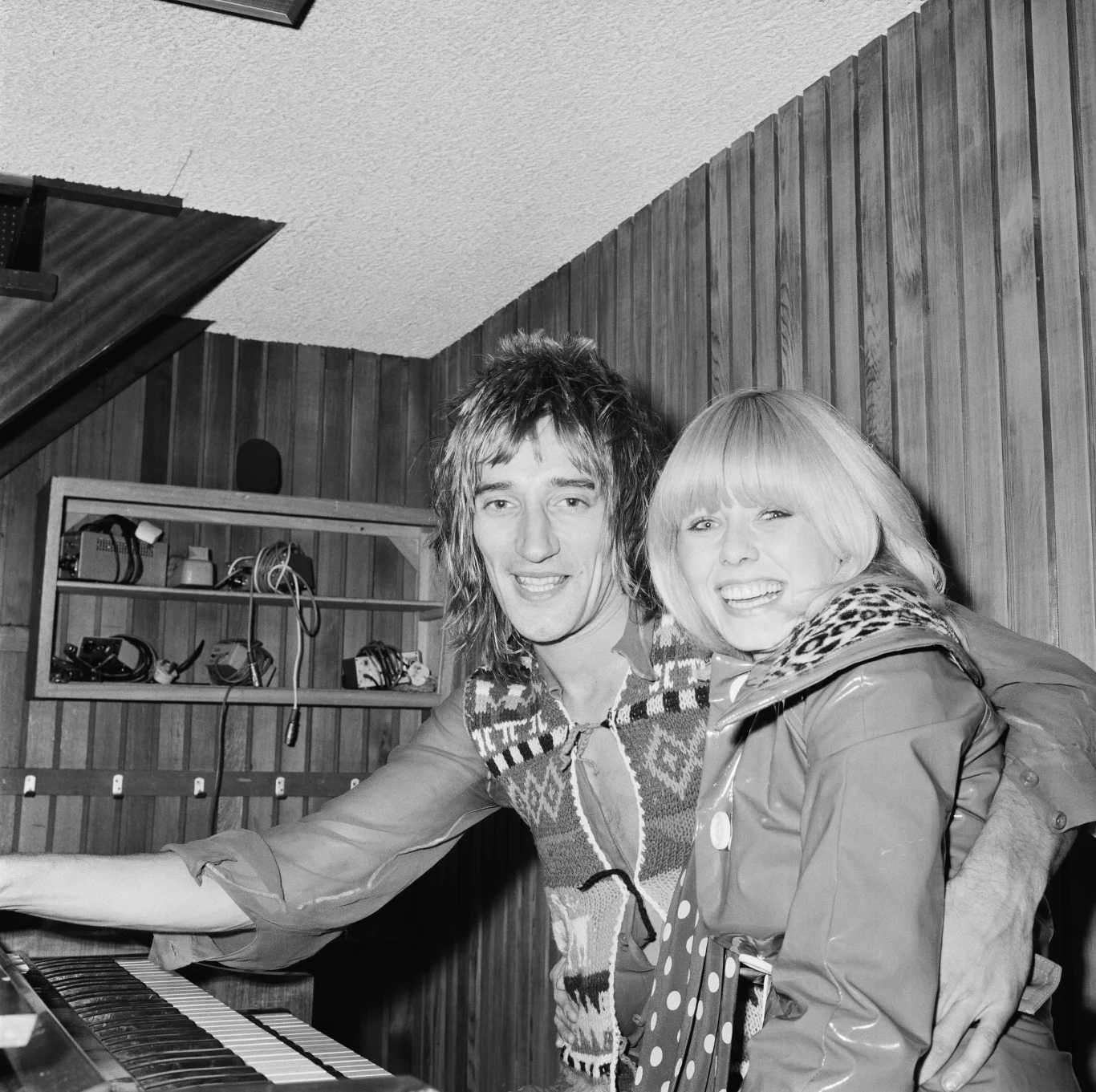 Rod Stewart i modelka Kathy Simmonds - listopad 1973 r.