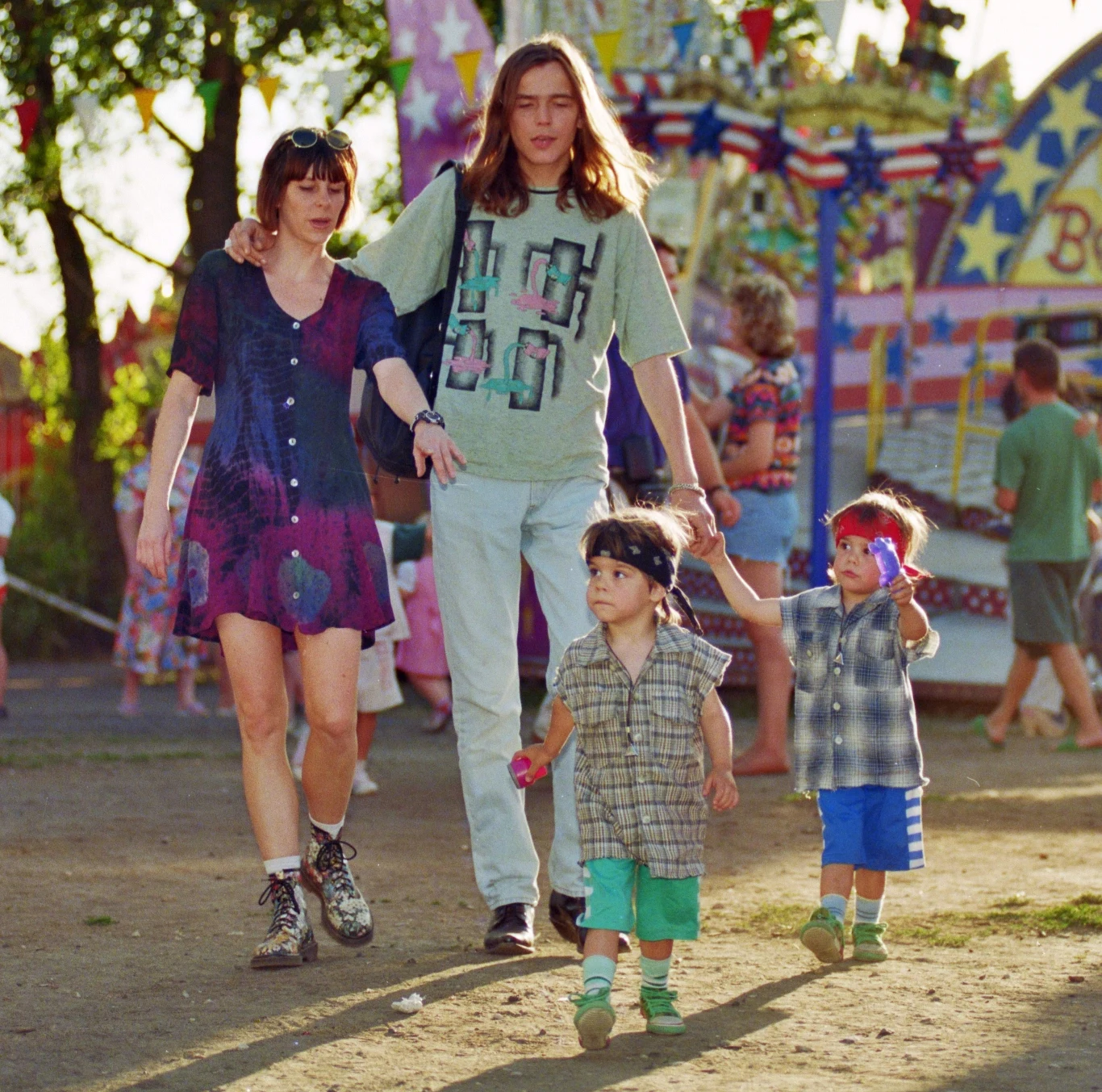 Robert Gawliński z żoną Moniką i synami Robert Gawliński z żoną Moniką i synami