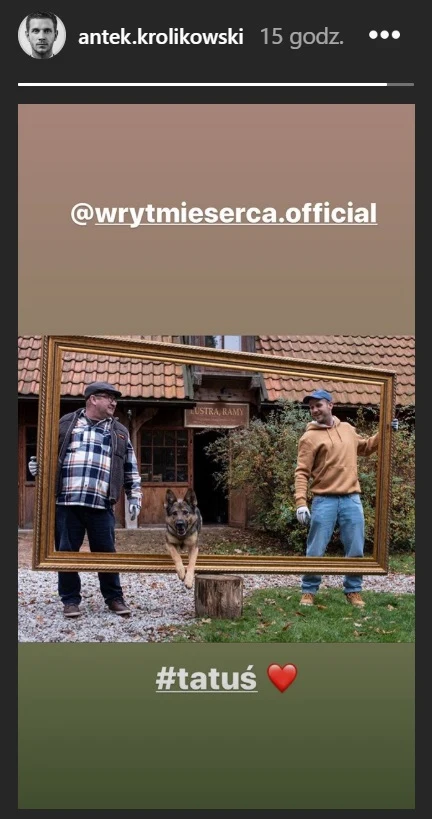 Antek Królikowski i Paweł Królikowski na planie serialu "W rytmie serca"