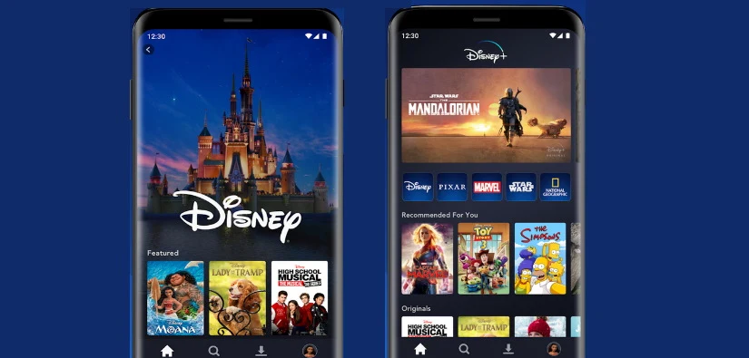 Mobilna aplikacja Disney+ Mobilna aplikacja Disney+