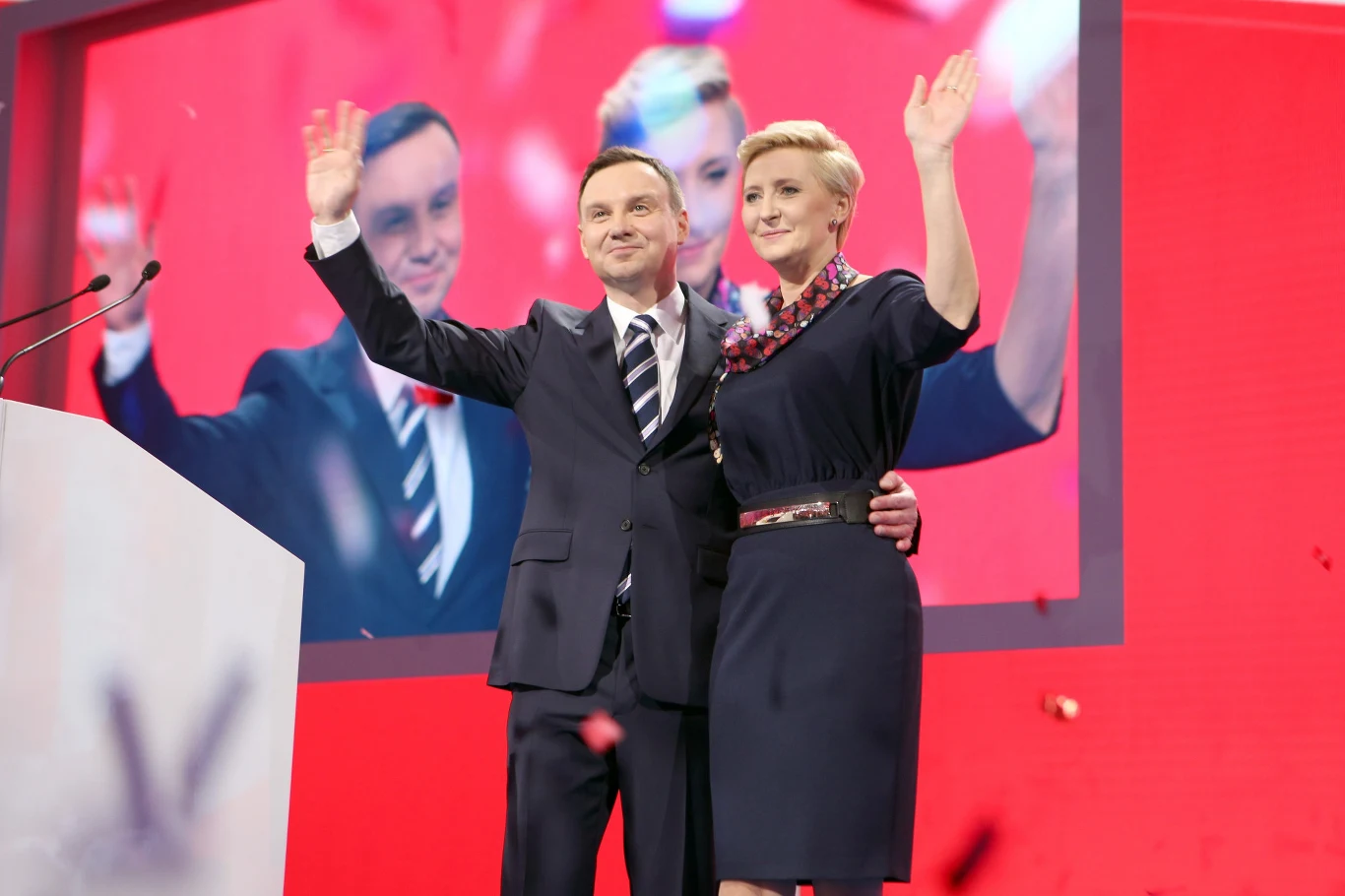 Andrzej i Agata Dudowie na konwencji PiS w 2015 roku Andrzej i Agata Dudowie na konwencji PiS w 2015 roku