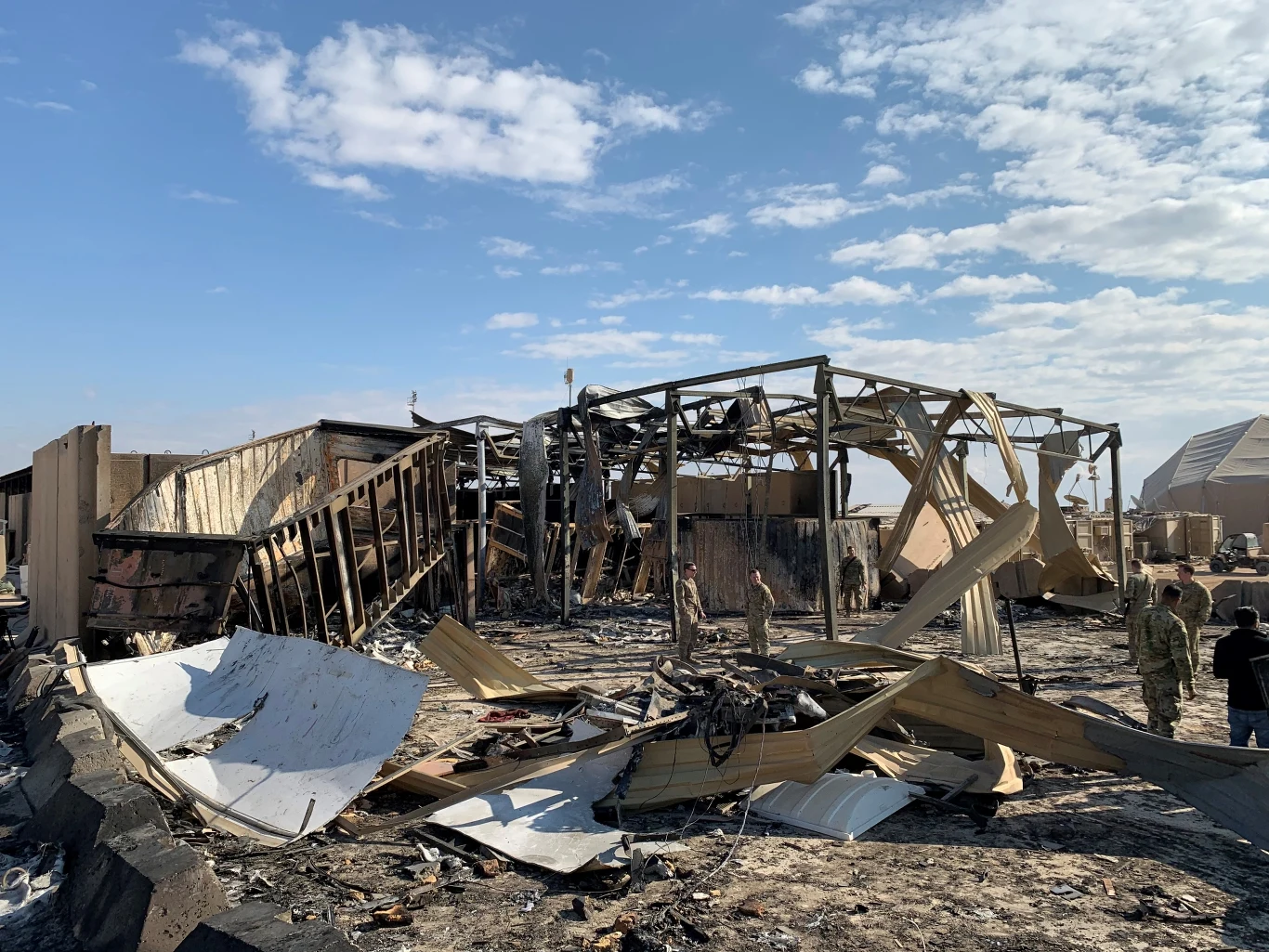 Amerykańska baza w Ain al-Asad w Iraku po ataku Iranu