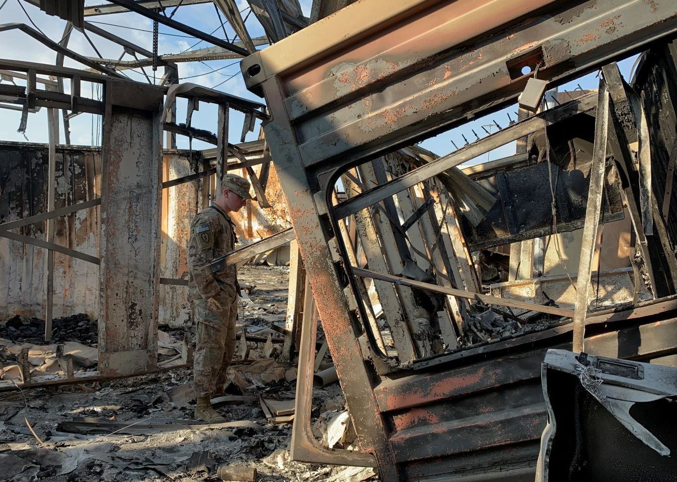 Amerykańska baza w Ain al-Asad w Iraku po ataku Iranu