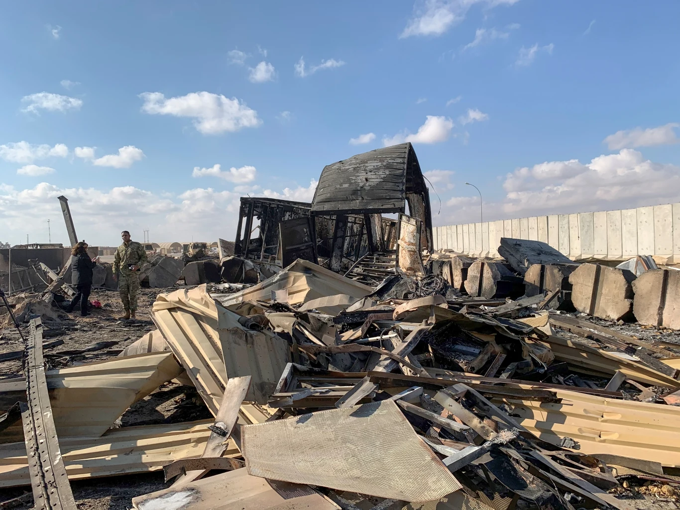 Amerykańska baza w Ain al-Asad w Iraku po ataku Iranu